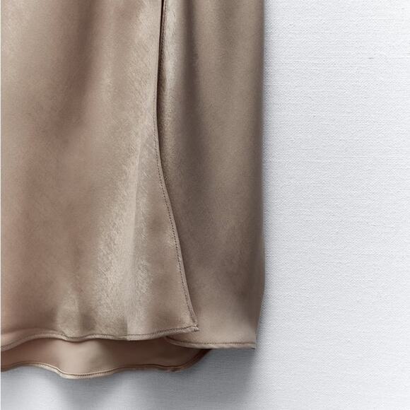 ZARA DRAPED LINGERIE-STYLE DRESS - Picture 5 of 5